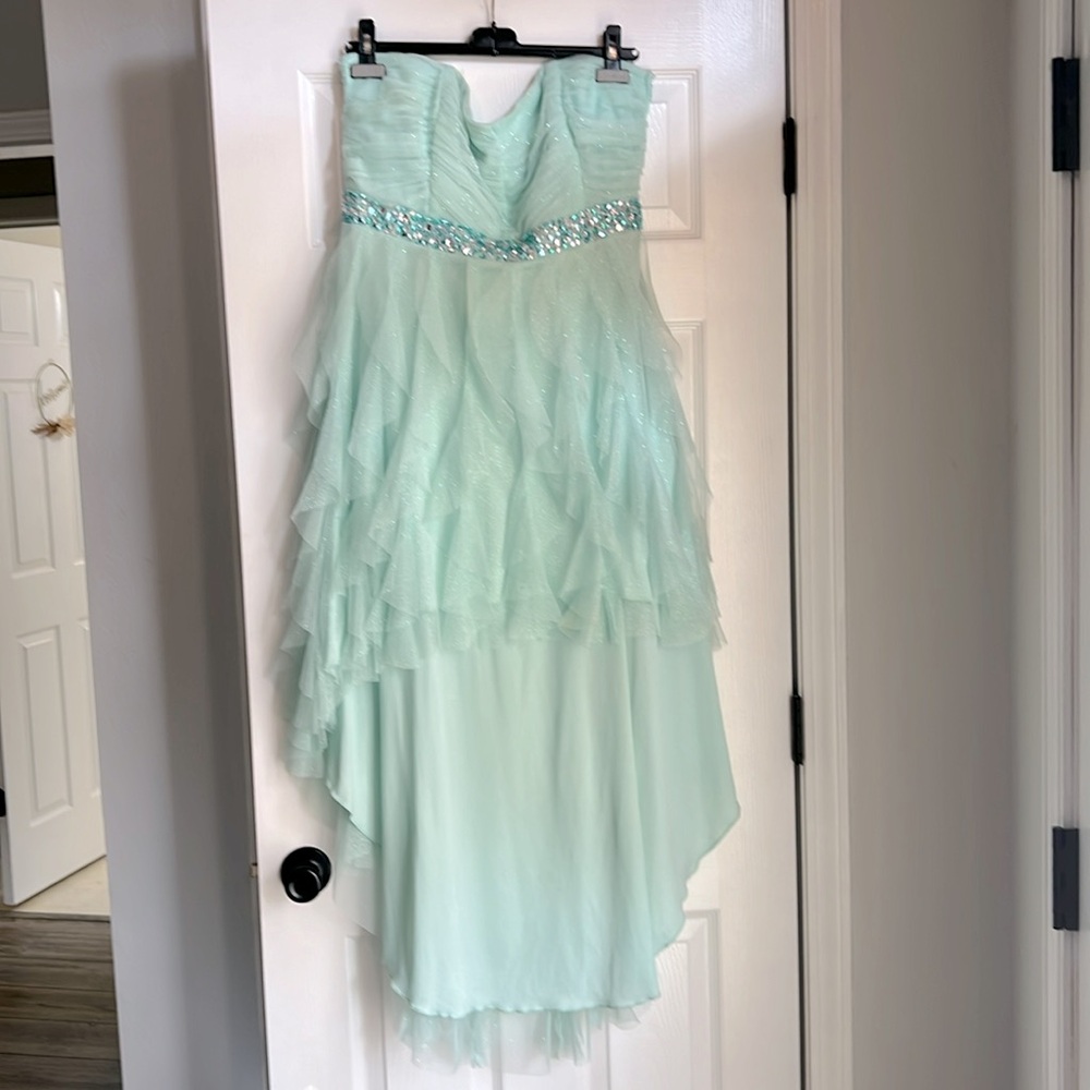 TEEZ ME size 17 Seafoam green strapless dress